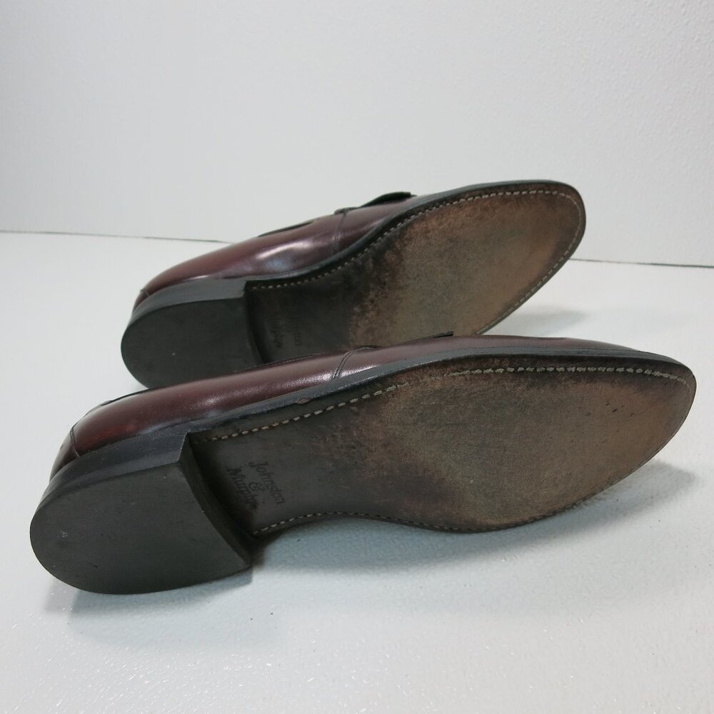 Johnston & Murphy Kiltie Tassel Brogue Leather Dress Loafers Men's Shoes 10 D/B - Picture 3 of 7